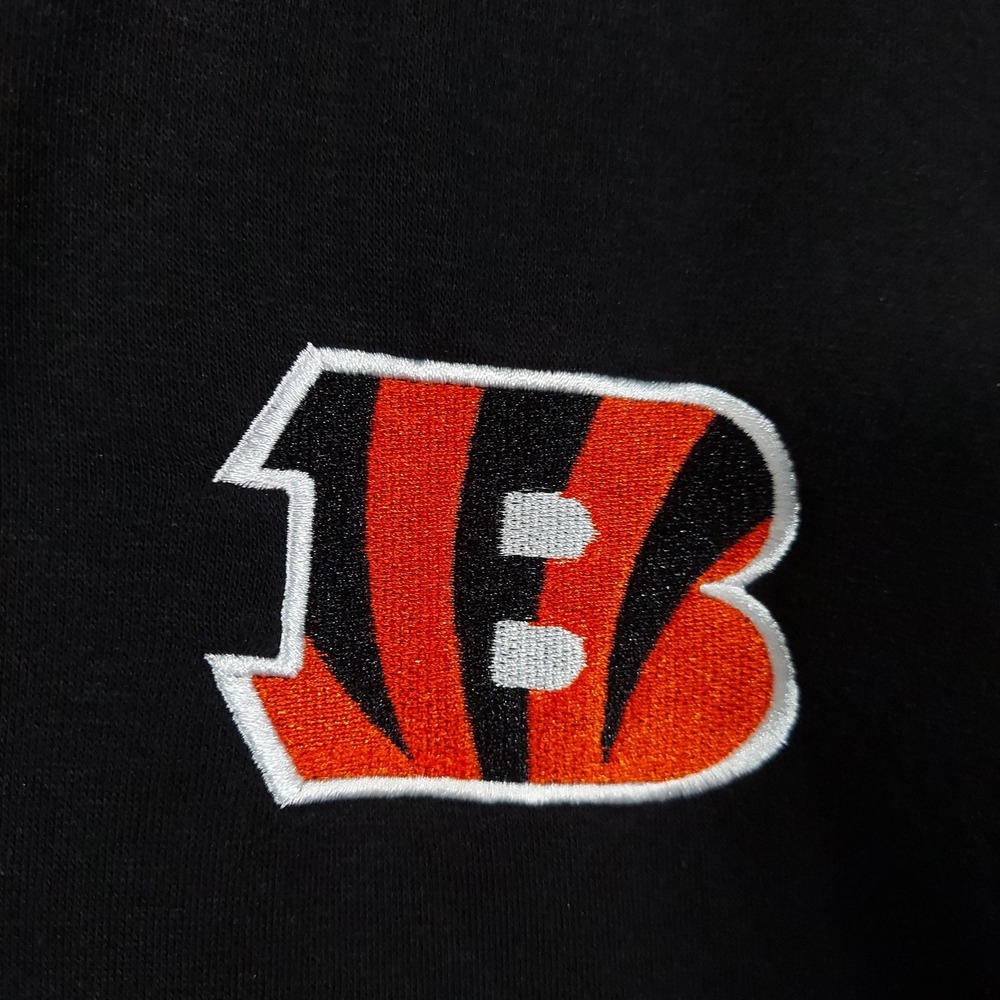 Cincinnati Bengals Hoodie Mens Medium Black Full Zip Fleece NFL Football Graphic - Picture 3 of 12